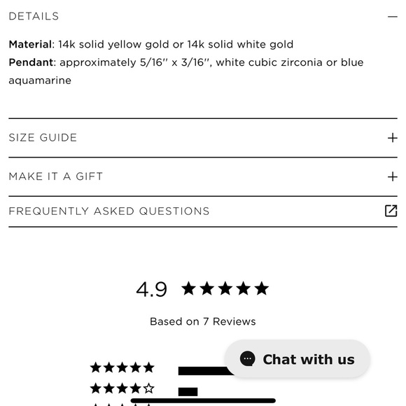 James Michelle Ocean Drop 14K Gold Necklace in Blue Aquamarine - Picture 6 of 8